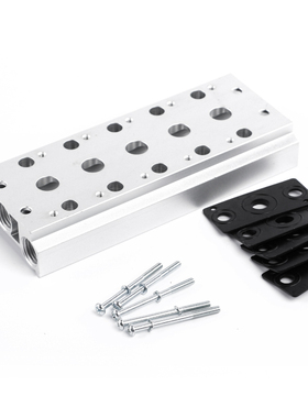 电磁阀底座4V210-08汇流板100M200M-2F3F4F5F6F7F8F9F10F位联阀板