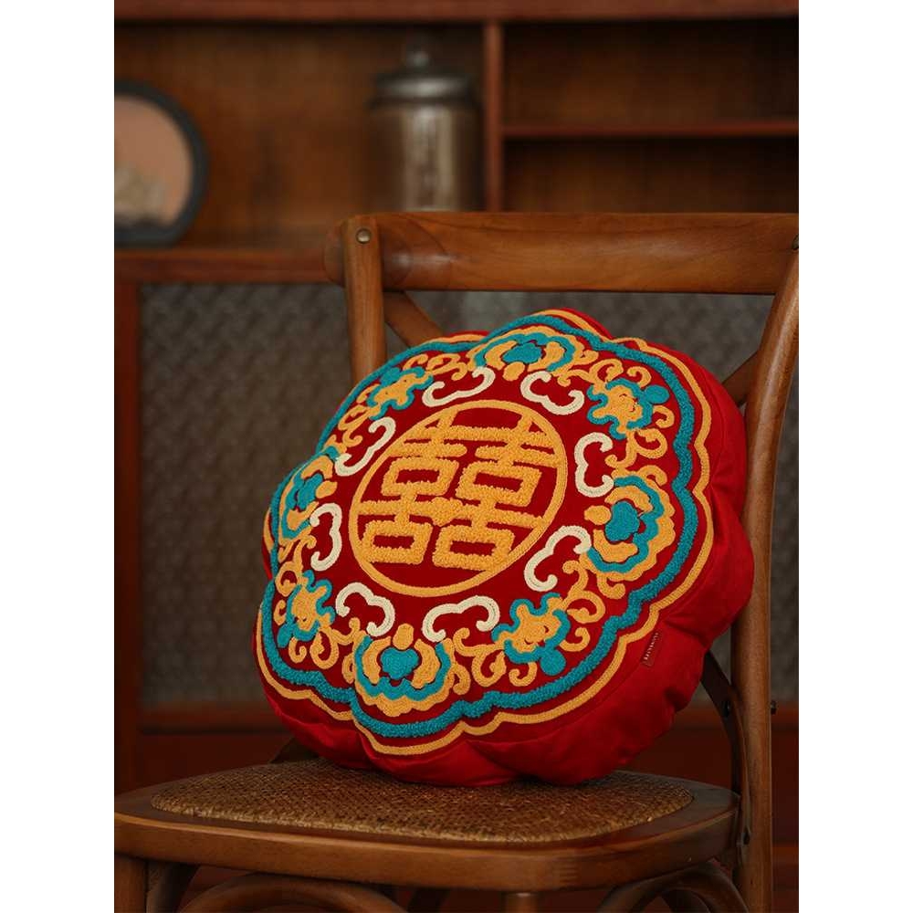 我爱生活喜字抱枕结婚一对婚庆婚房布置压床红色靠垫订婚新婚礼物