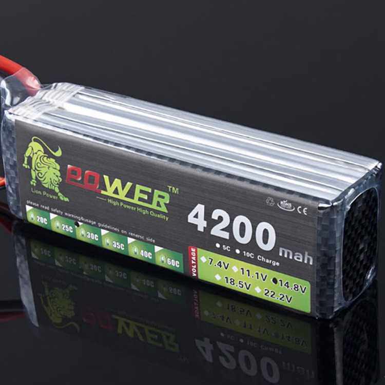 30C动力锂电池 4200mAh航模直升机4S车用 14.8V可充电聚合物电池