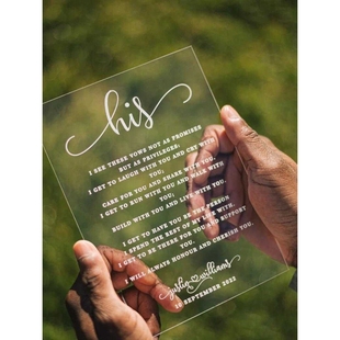 结婚誓言卡婚礼致辞册本誓词本手卡ing风宣言卡誓词卡