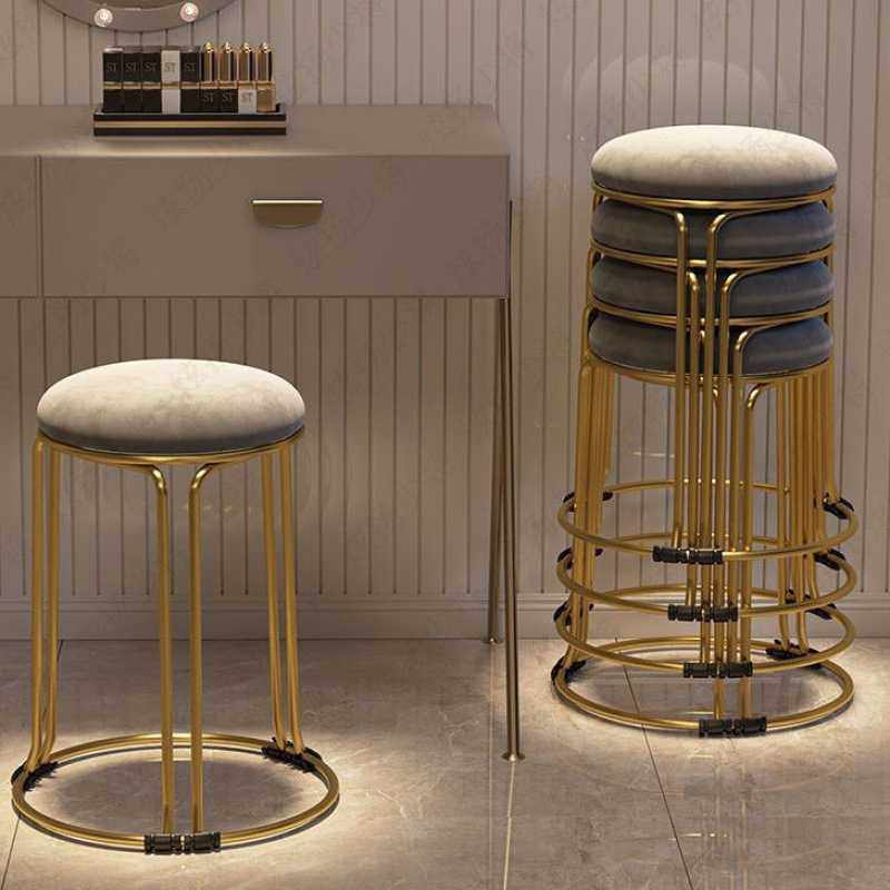 轻奢凳子家用化妆圆凳子铁艺椅子高凳铁板凳超厚全钢钢筋凳子加粗,3C数码配件,摄像机配件,淘宝优惠券,粉丝福利购,淘宝优惠卷