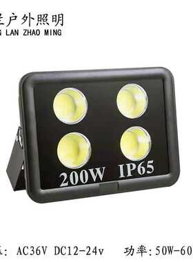 36v投光灯低压12v24v100w150w200w300w500wled船用工地夜摊电瓶灯