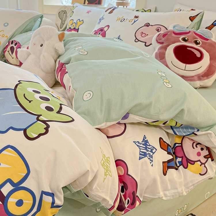 卡通床上四件套纯棉儿童被套男生床品学生宿舍床单三件套床笠