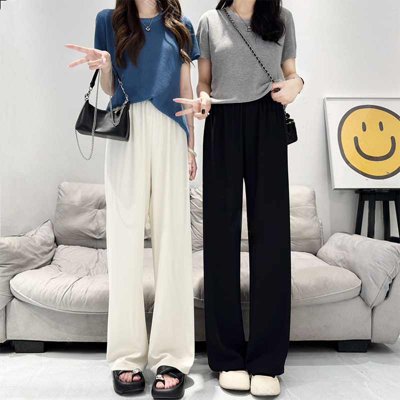 黑色休闲裤女夏季薄款胖妹妹mm高腰宽松显瘦阔腿长裤梨形身材卫裤,女装/女士精品,休闲裤,淘宝优惠券,粉丝福利购,淘宝优惠卷