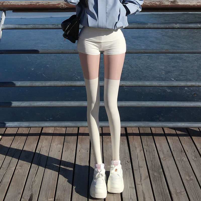【3双装】jk白色连裤袜ins假大腿袜过膝长筒假高筒小腿拼接打底袜,女士内衣/男士内衣/家居服,连裤袜/打底袜,淘宝优惠券,粉丝福利购,淘宝优惠卷