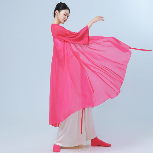 艾舞尔古典舞舞蹈服古风爵士国风纱衣外披新中式飘逸演出服练功服