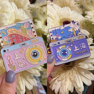 上海云游外滩武康大楼拍立得相机金属磁吸冰箱贴旅游纪念收藏礼物