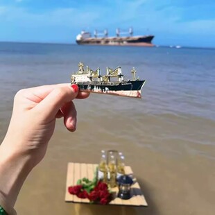 威海文创布鲁威斯号金属磁吸冰箱贴创意旅游打卡景点纪念家居礼物