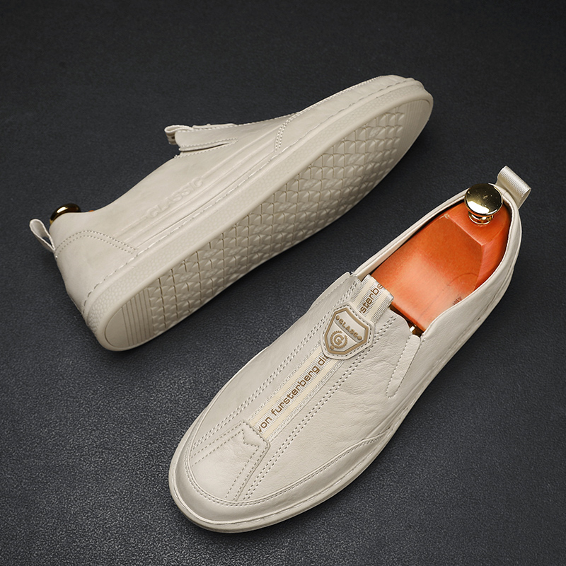 2023新款夏季小皮鞋男英伦透气百搭H男士一脚蹬懒人休闲豆豆鞋软