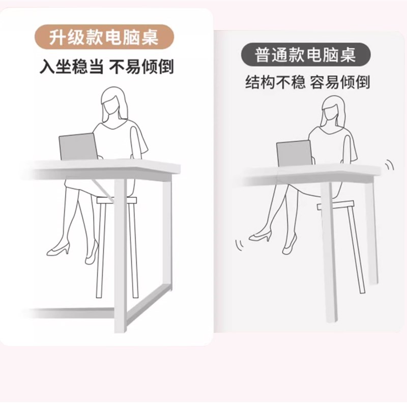 白色书桌书架一体桌电脑桌学生写字桌卧室办公桌SL型书桌转角桌子