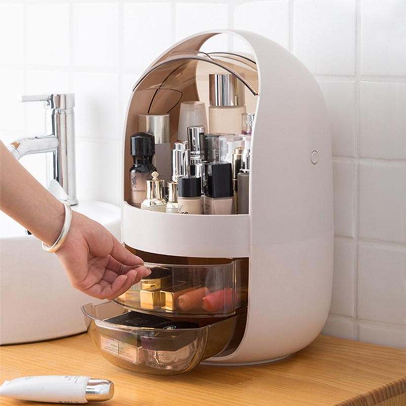 梳妆台化妆品收纳盒护肤品储物盒家用大容量防尘口红面膜整理盒子