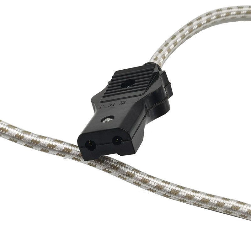 纯铜两孔电壶线二孔电饭锅插头2孔胶线 电源线 老式两项电锅配件