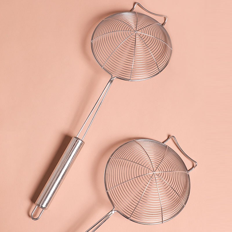 304不锈钢漏勺过滤网勺家用捞面饺子网筛油炸厨房大号笊篱大勺
