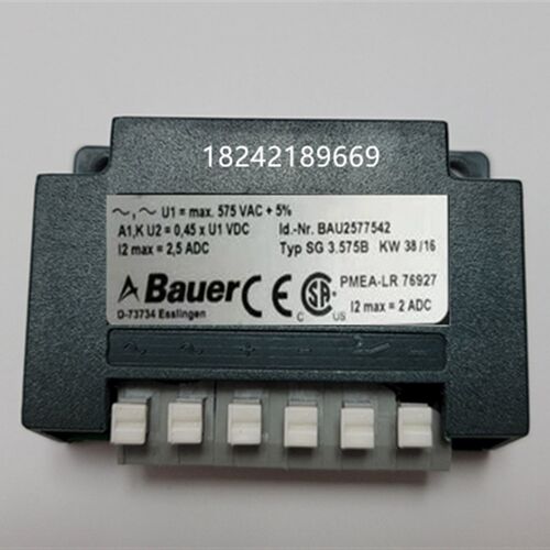 国产 Bauer Typ SG 3.575B BAU2577542 U1=max.575VAC+5%整流器