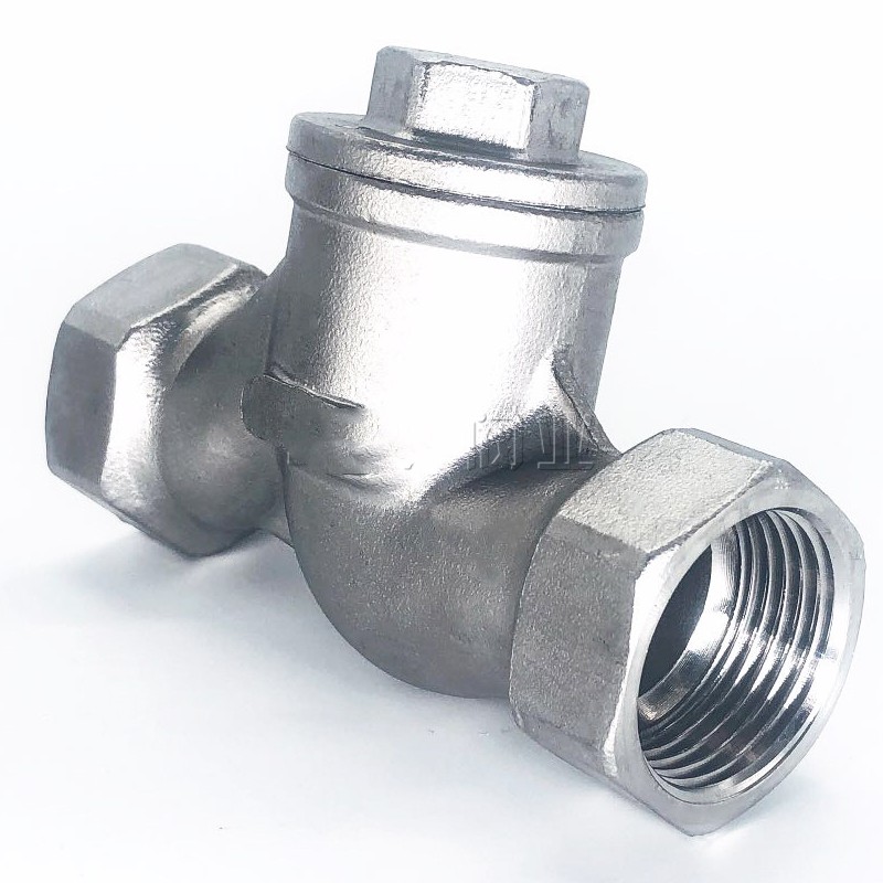 H11W-16/25P丝扣304不锈钢止回阀DN15-50卧式S型高温防腐蚀单向阀