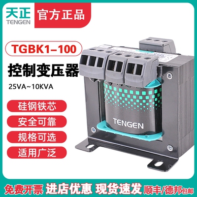 天正TGBK1-100VAW隔离机床控制变压器交流380 220变220 110 36 24