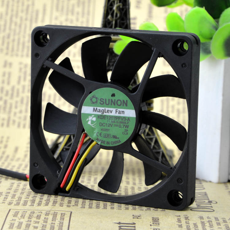 原装建准SUNON KDE1207PFV3-A 12V 0.7W 7010 7CM 静音散热风扇