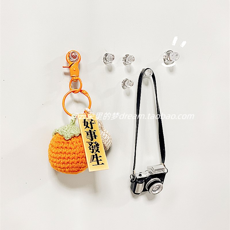 ins风磁吸挂钩冰箱贴透明磁钉强力留言贴吸铁石磁性贴免打孔无痕