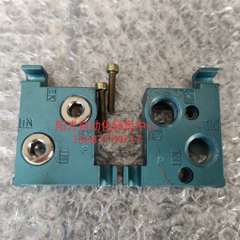 MAC电磁阀夹板/串接板M-45001-01P,电磁阀45A-SC1/SB1系列用,拆机