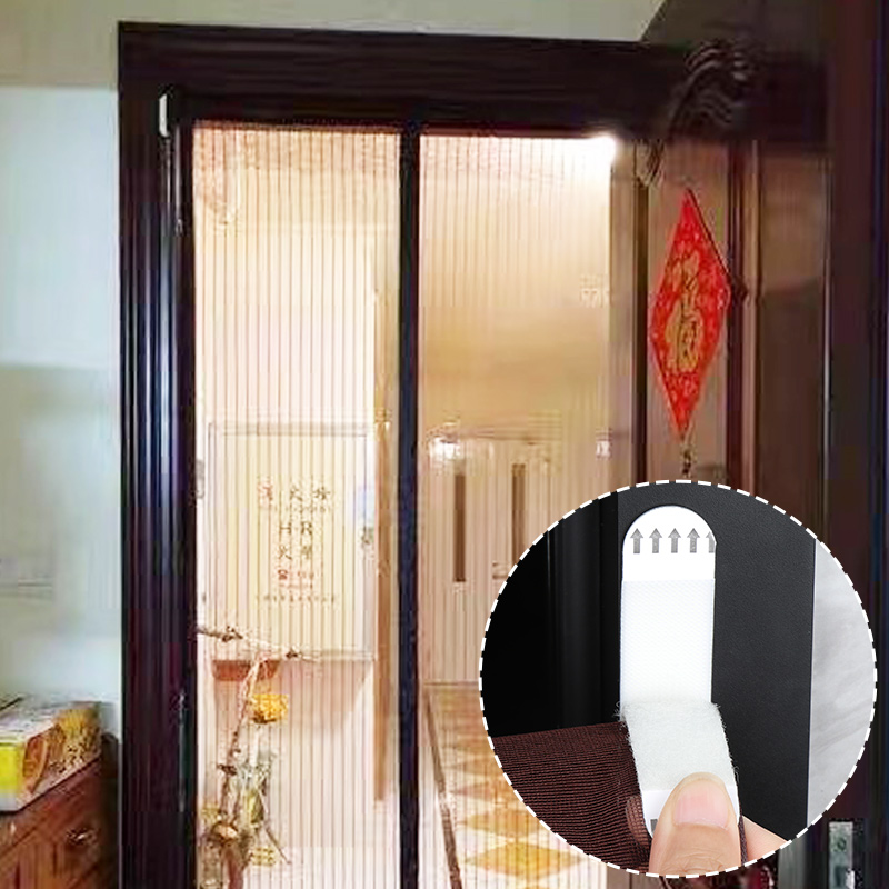 防蚊门帘魔术贴胶带粘贴式沙窗帘自粘勾面粘纱门帘胶条磁条贴粘扣