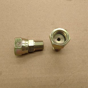 1.5压力表活动压铁接头镀锌0320 转内丝活接M20 外丝PT3 8平