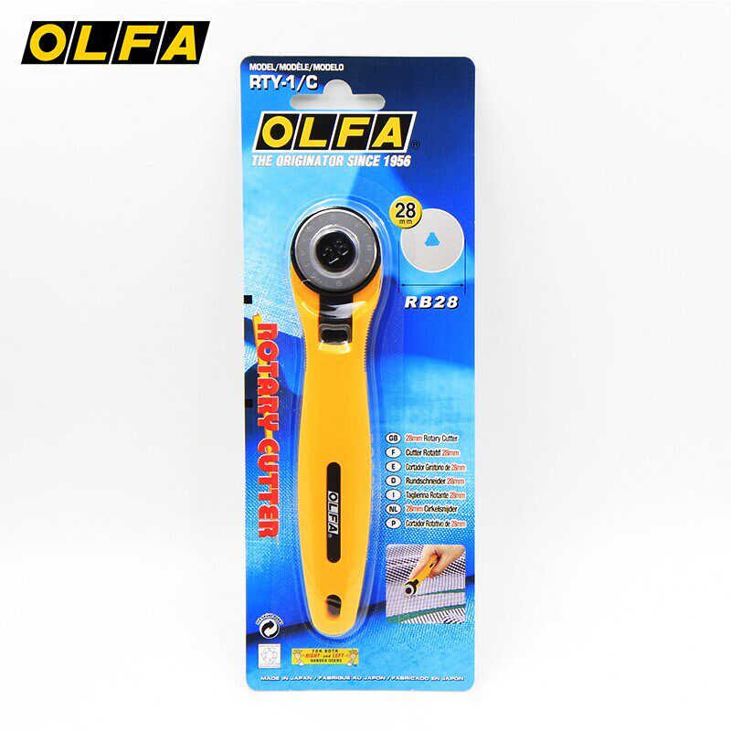 日本OLFA 美工弹弓滚刀 RTY-1/C切割刀片28mm直径  XB194虚线刀片