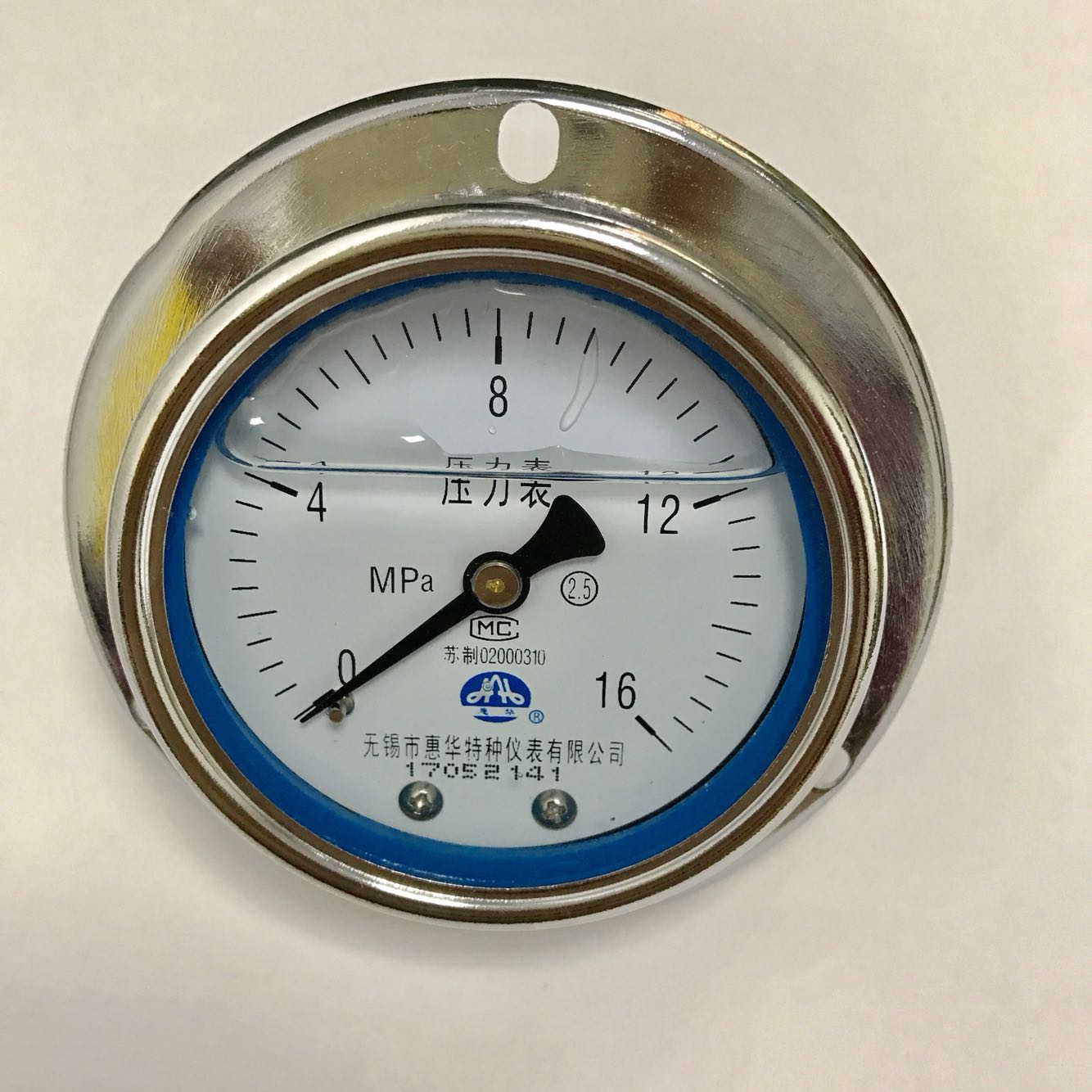 压力表 油压 无锡市惠华特种仪表有限公司 0-16mpa 背后直径60mm
