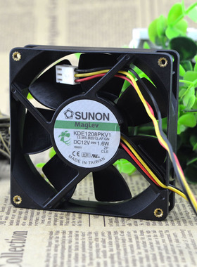 原装TAJUN/台骏 KDE1208PKV1 12V 1.6W 8CM 8020 3线 散热风扇