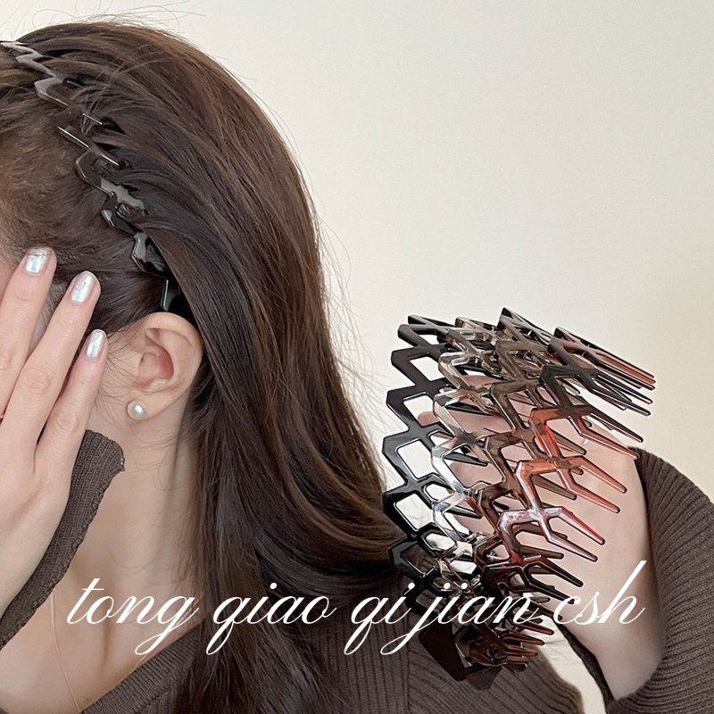 高级感女皇冠带齿头箍碎发小仙女