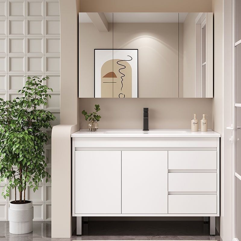 加工落地式浴室柜87/97公分107/117cm陶瓷一体盆洗脸洗手台77厘米