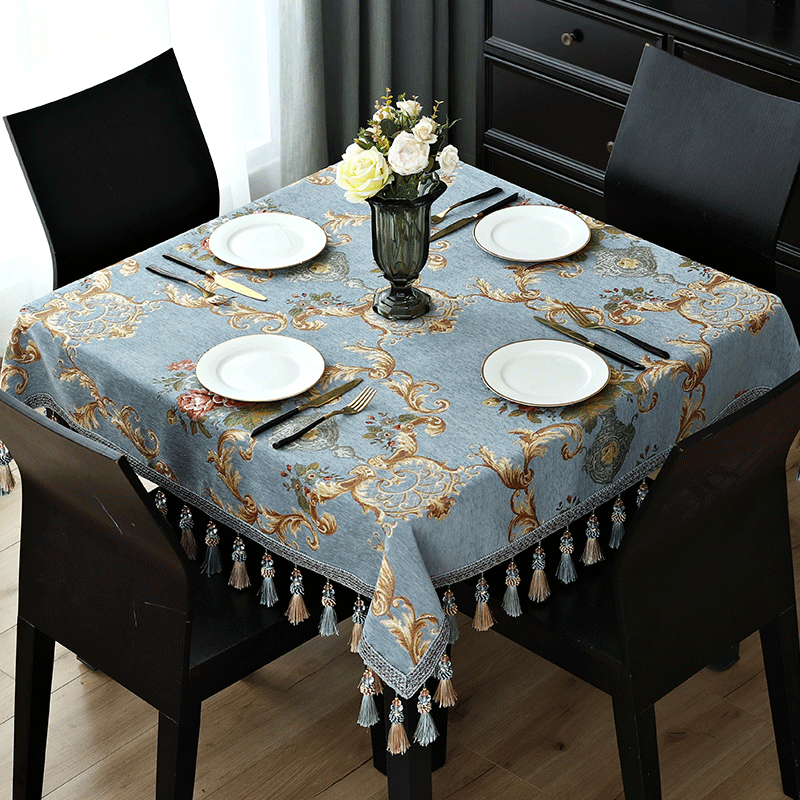 欧式正方形麻将桌布布艺八仙桌垫家用台布客厅茶几餐桌布方几盖布