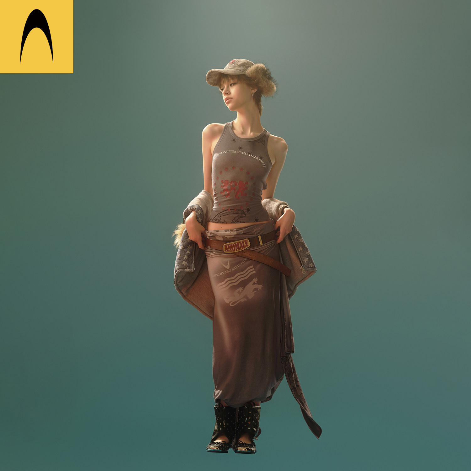 Anomalies Department绑带露背工字背心上衣女装