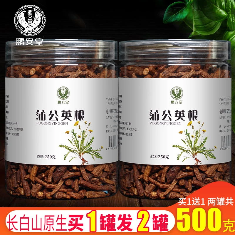 鹏安堂炒熟蒲公英根茶500g罐装
