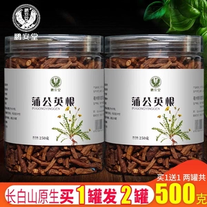 鹏安堂炒熟蒲公英根茶500g罐装
