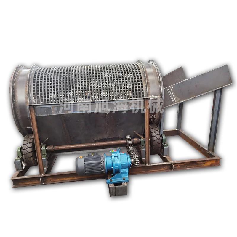 小型旋转无轴滚筒筛沙筛石机多种用途钢筋编制猪笼筛工业用分选机