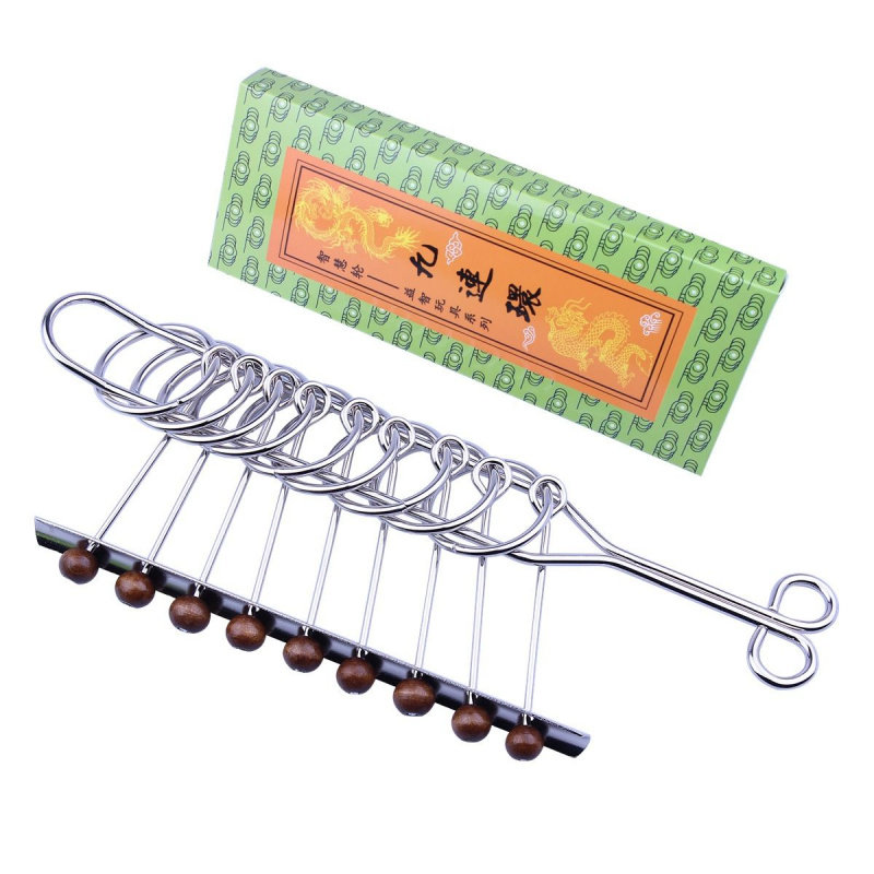 厂家直销智慧轮二阶九连环益智解环解锁玩具儿童学生成人智力解扣