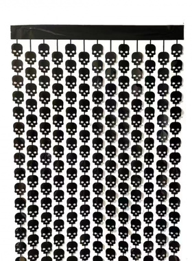 万圣节黑色蝙蝠鬼脸雨丝帘装饰派对复活节用品南瓜骷卡通立体