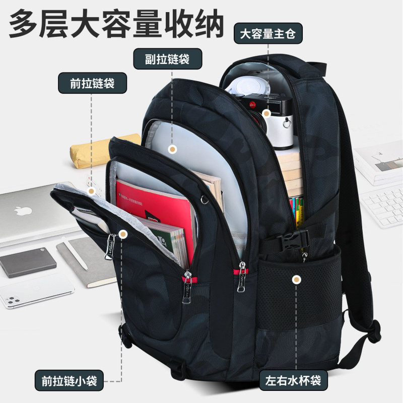 初中生大容量减负护脊背包