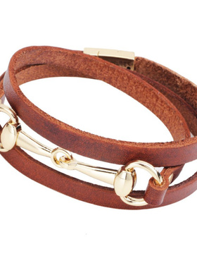 尼美新款三圈缠绕合金女士手链