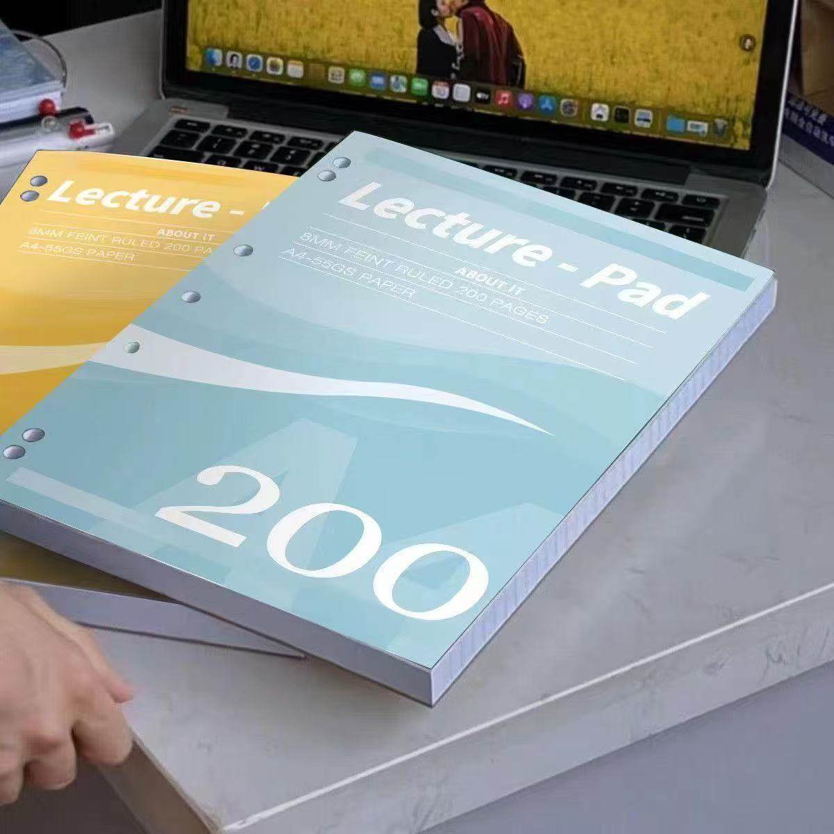 柠檬黄美式A4薄脆本200页笔记本