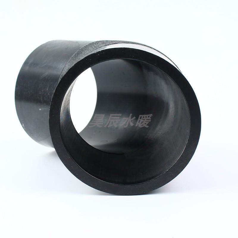 Pe对接45度弯头对焊型75/90/110/125/140/160斜弯新材料水管配件