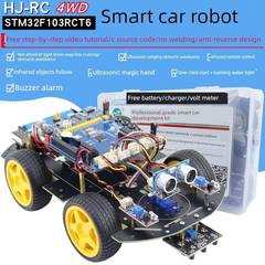 Stm32F103Rct6智能汽车四轮驱动跟踪避障蓝牙机器人游戏Hj-Rc开发