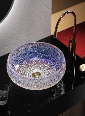 斯堪的纳维亚玻璃台面脸盆台面脸盆阳台脸盆洗手盆浴室台面脸盆