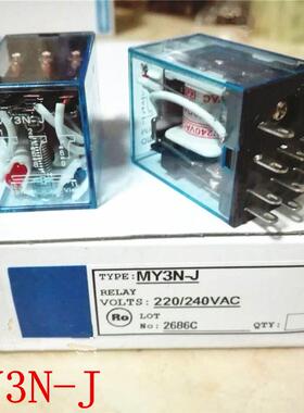 MY3NJ MY3N-J 小型中间继电器 AC220V DC24V 11脚 三开三闭 带灯