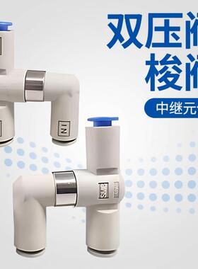中继元件双压阀VR1211F-23-04-06梭阀快换接头VR1210F/VR1220F-08