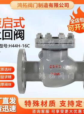 厂家直销铸钢法兰旋启式止回阀H44H-16C硬密封国标耐高温阀门DN80