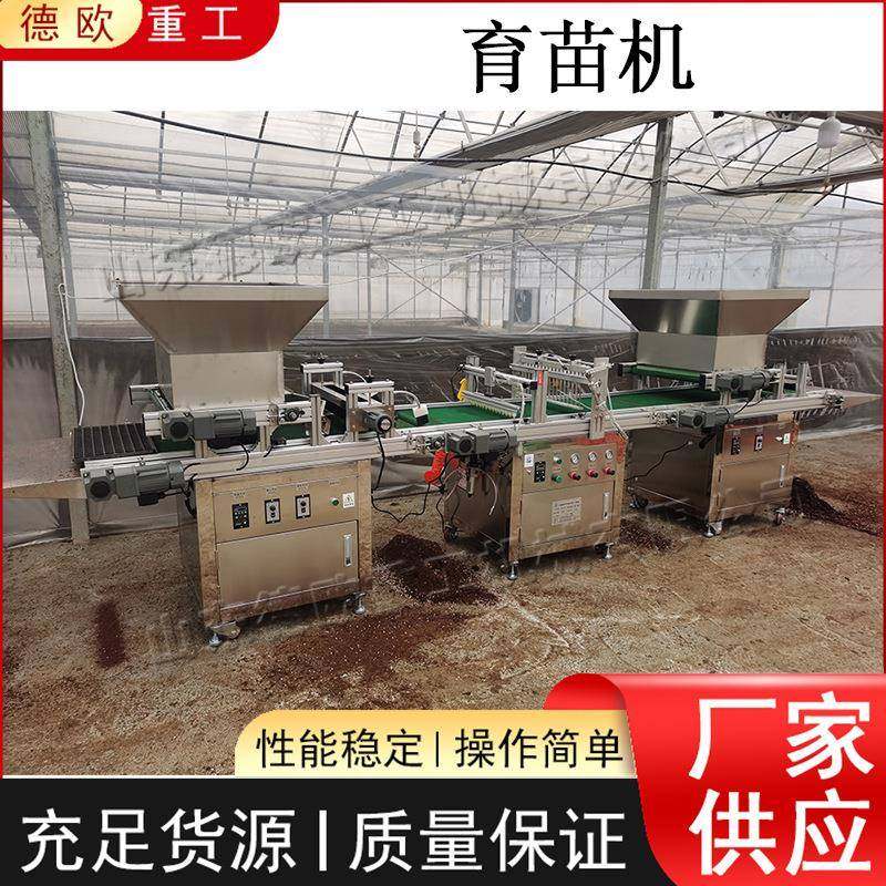 全自动穴盘育苗机 农用漂盘覆土压穴一体机 卧式蔬菜播种覆土机械