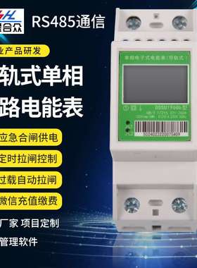 DSK502-4BD3智能费控电能表 宿舍电控恶性负载2P双控电度表电表