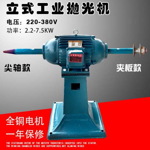 落地式抛光机 双边尖头抛光机220V/380V单相两相电三相抛光机夹板