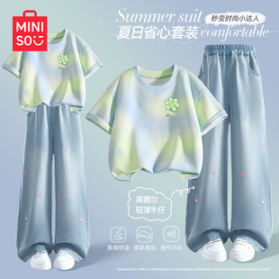 迪士尼女童夏套装2026新款大童女装夏季时尚两件套潮流儿童夏装C